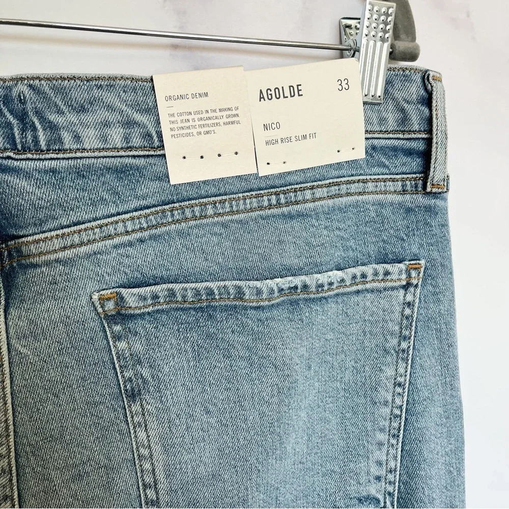 AGOLDE Nico High Rise Slim Jeans in Chronicle - Picture 10 of 14